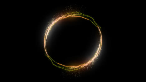 Abstract-futuristic-magic-circle-tunnel-Ring-energy-particle-effect-animation-with-black-background.